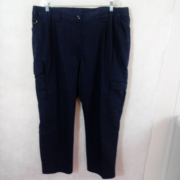 Twinhill Unisex Cargo Pants 20W/M Navy 6 Pockets - Picture 1 of 10